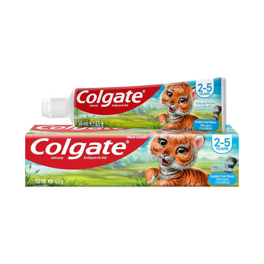 COLGATE Toothpaste Teeth Kids Bubble Fruit 2-5 Years, 50 ml