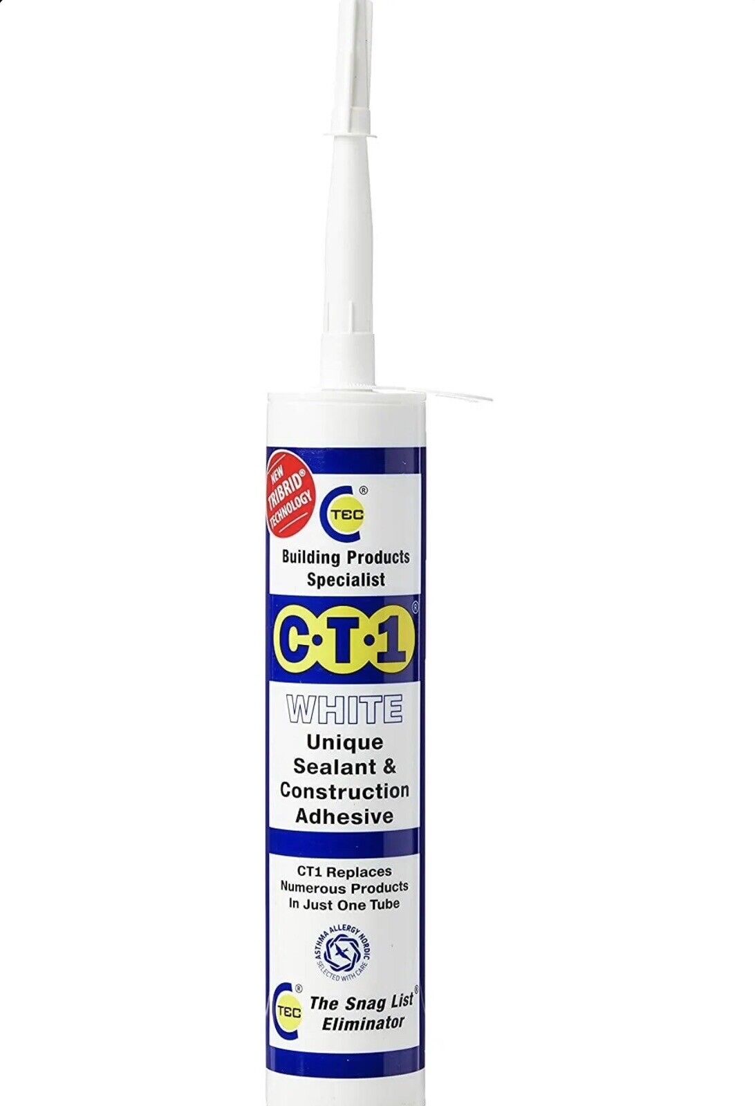 CT1 White Sealant Waterproof Adhesive Metal Wood Plastic Glass Concrete Tiles